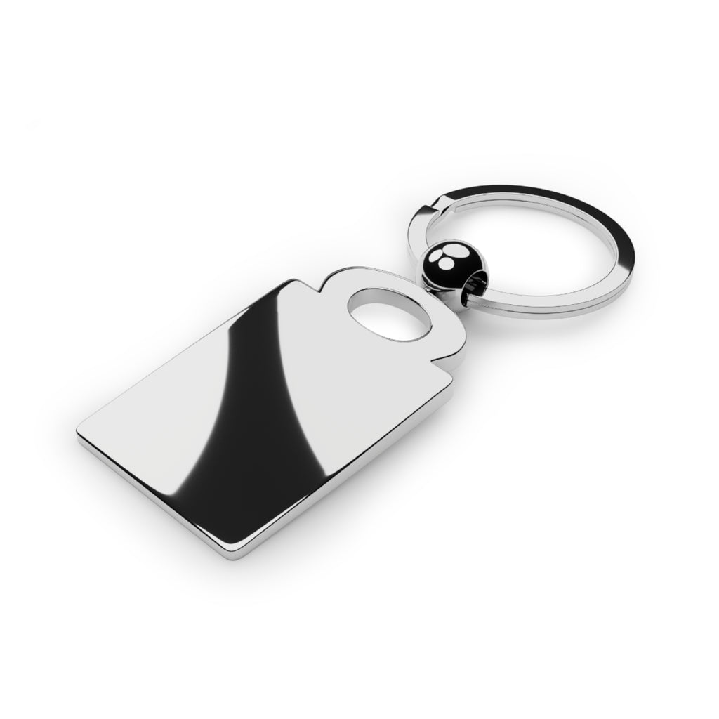 Beach Vibes Rectangle Photo Keyring — "Suns Out, Rods Out" Tropical Fishing Keychain